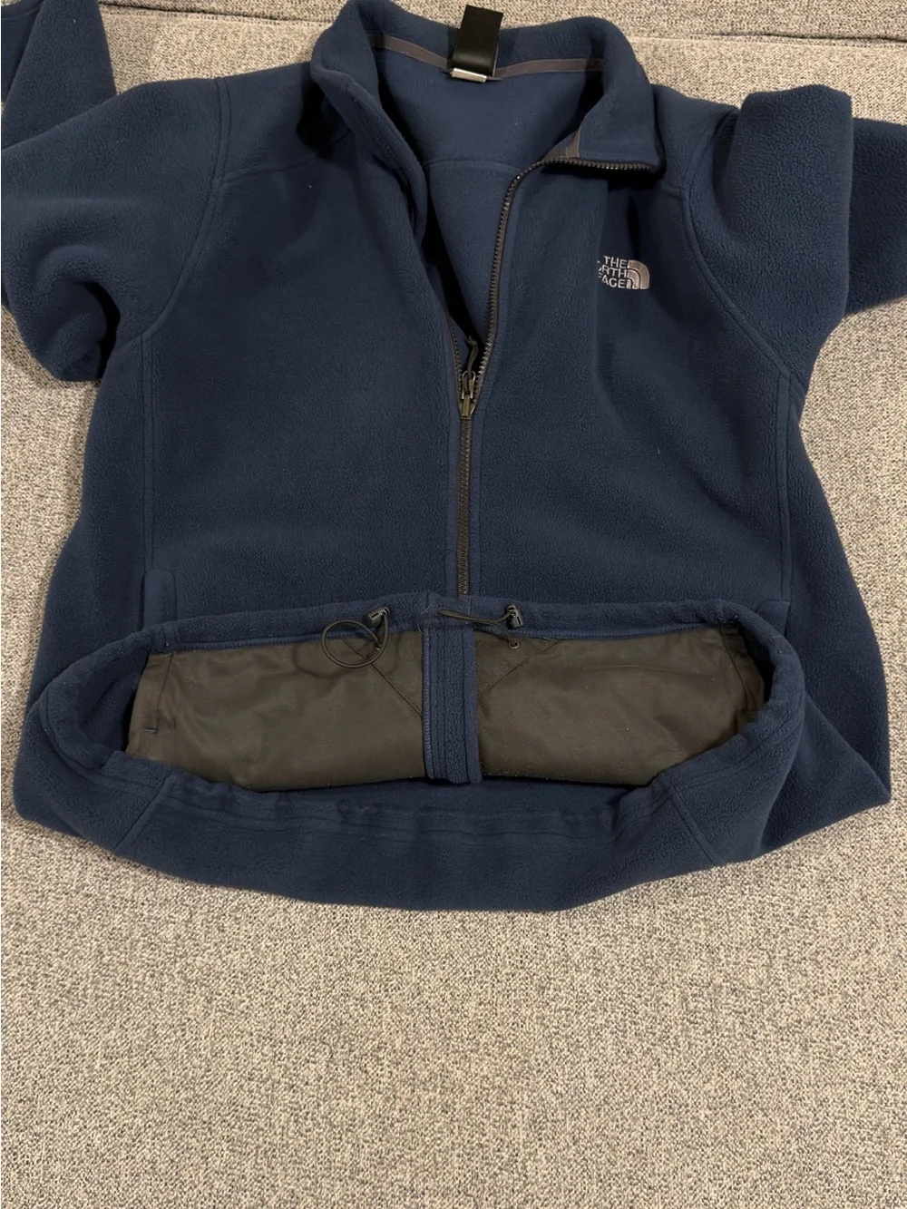 The North Face Fleece Jacket Mens Large Navy Blue Full Zip Outdoor Hiking